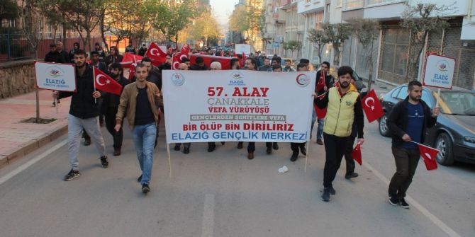Elazığ’da "57. Alaya Vefa Yürüyüşü"