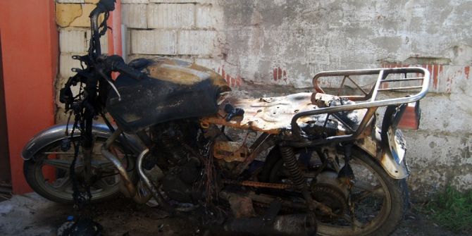 Tekirdağ’da 2 Motosiklet Gece Yarısı Kundaklandı