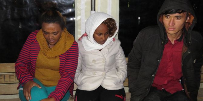 Kürek Çekerek Midilli’ye Gitmek İsteyen 15 Mülteci Yakalandı