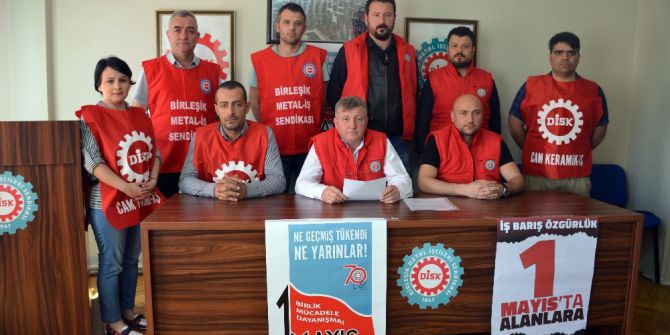Disk Birleşik Metal İş Sendikası Bilecik Bölge Temsilciliğinden 1 Mayıs Açıklaması