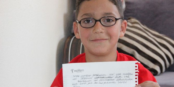 Küçük Furkan’dan Cumhurbaşkanı Erdoğan’a 15 Temmuz Mektubu