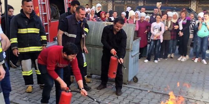 Tekstil Fabrikasında Yangın Tatbikatı