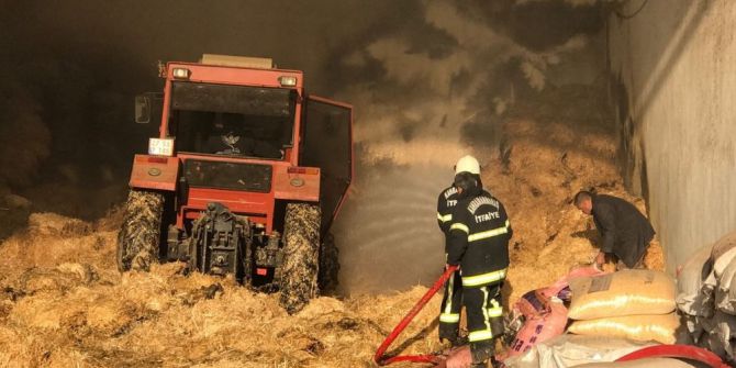 Kahramanmaraş’ta Besi Çiftliğinde Yangın