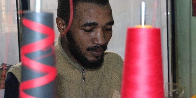 Ganalı Ampute Futbolcu Geçimini Tekstilden Sağlıyor