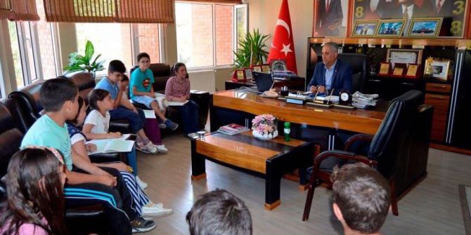 İlkokul Öğrencilerinden Başkan Yaman’a Ziyaret
