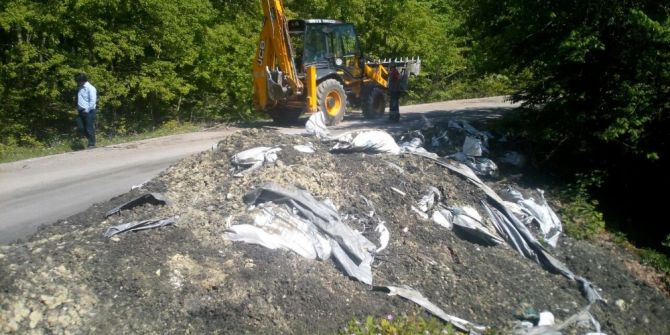 Ormanlık Alana Dökülen Kimyasal Atıklar Toplandı