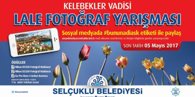 Selçuklu’da ’Kelebekler Vadisi Lale Fotoğraf’ Yarışması