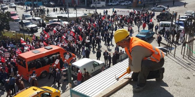 İnşaat İşçileri 1 Mayıs’ta Da Görevlerinin Başında