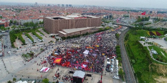 Bakırköy’de 1 Mayıs Coşkusu Havadan Görüntülendi