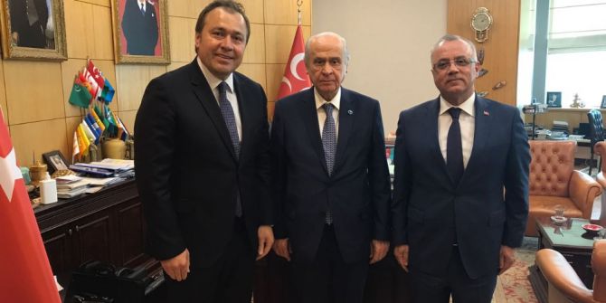 Mhp’li İki Başkandan Bahçeli’ye Ziyaret