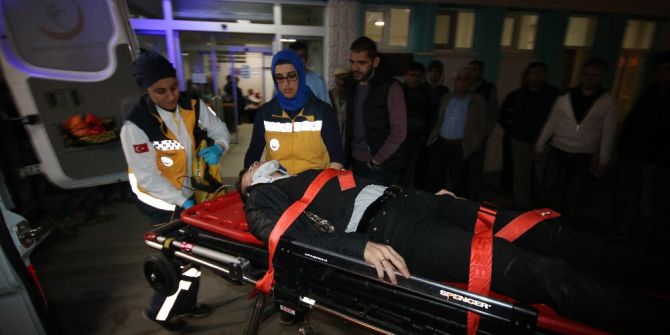 Bir Kişinin Yaralandığı Kaza Güvenlik Kamerasında