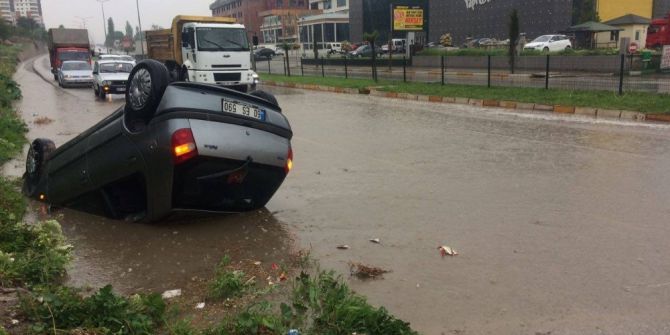 Tokat’ta Otomobil Takla Attı: 1 Yaralı