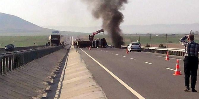 Kütahya’da 2 Tır Çarpıştı: 1 Yaralı