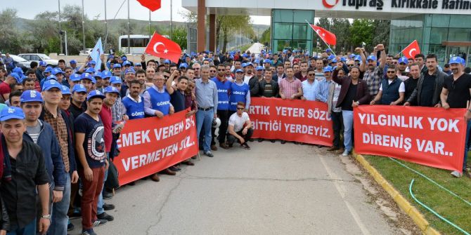 Petrol-iş Üyeleri İş Bıraktı