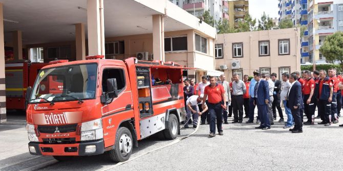 Adanalı İtfaiyeciler Midilli’ye Test Etti