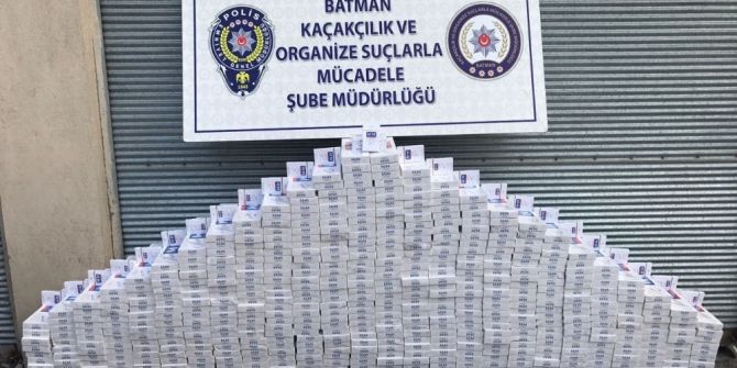 Batman’da Piyasa Değeri 117 Bin Lira Olan Kaçak Sigara Ele Geçirildi