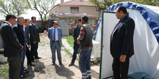 Kulu’da Çadır İçerisinde Kültür Mantarı Üreten Çiftçiye Ziyaret