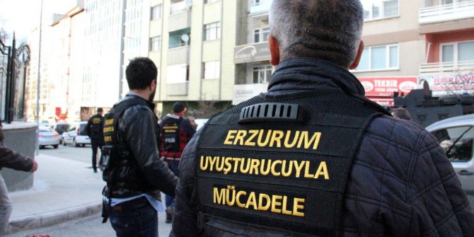 Erzurum’da 26 Ayrı Adrese Uyuşturucu Baskını