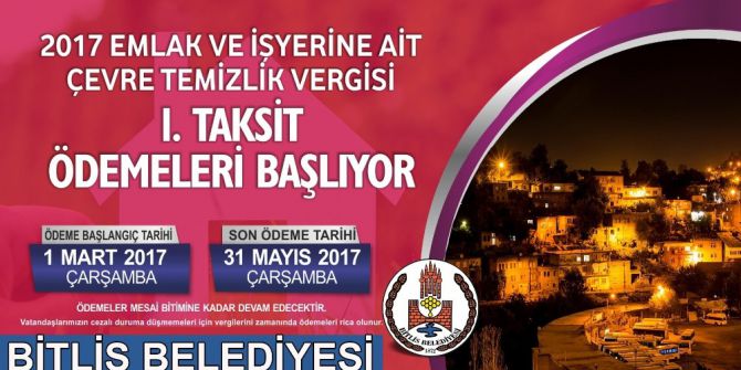 Bitlis Belediyesinden Borç Hatırlatması