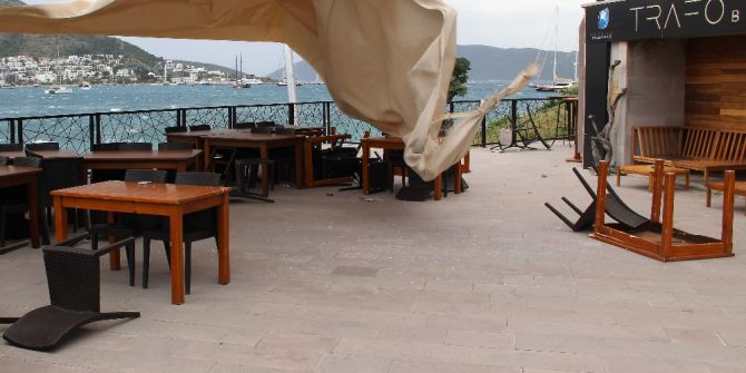 Bodrum’da Fırtına Hayatı Olumsuz Etkiledi