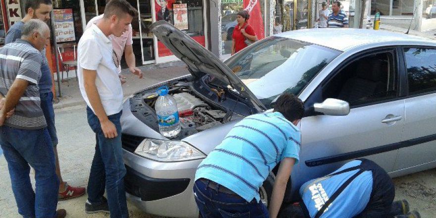 Otomobilde Mahsur Kalan Kediyi İtfaiye Kurtardı