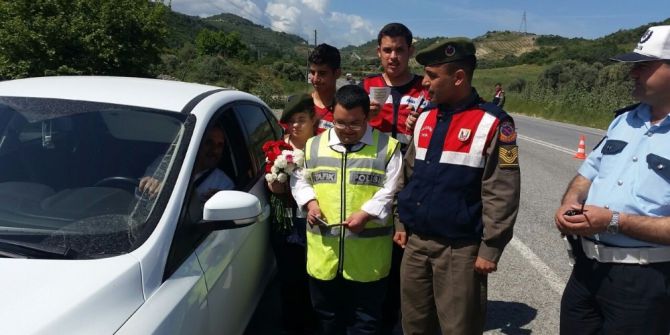 Söke’de Engellilerden Sürücülere Trafik Uygulaması