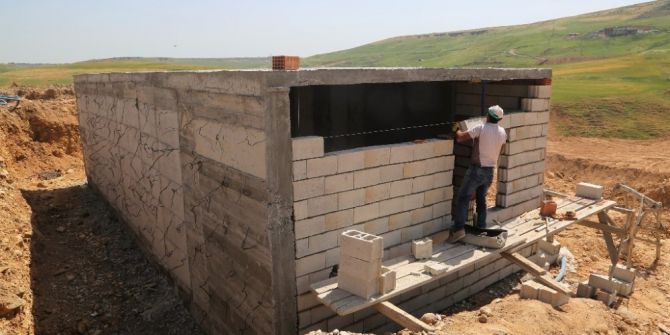 Cizre Belediyesi 60 Dönümlük Yeşil Alan İçin 100 Tonluk Su Deposu Yapıyor