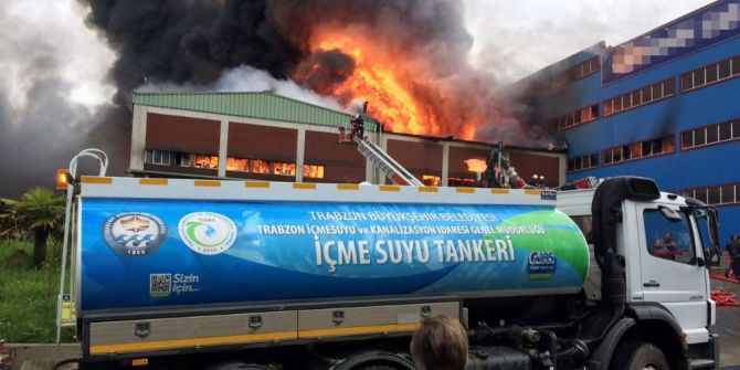 Trabzon’da Mobilya Fabrikasında Korkutan Yangın