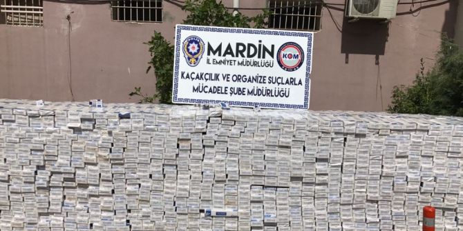 Mardin’de 76 Bin 800 Paket Kaçak Sigara Ele Geçirildi