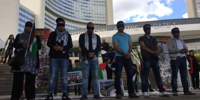 Viyana’da Filistinli Tutukluların Açlık Grevine Destek Gösterisi