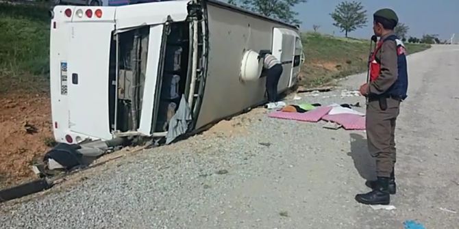 Konya’da Otobüs Devrildi: 20 Yaralı