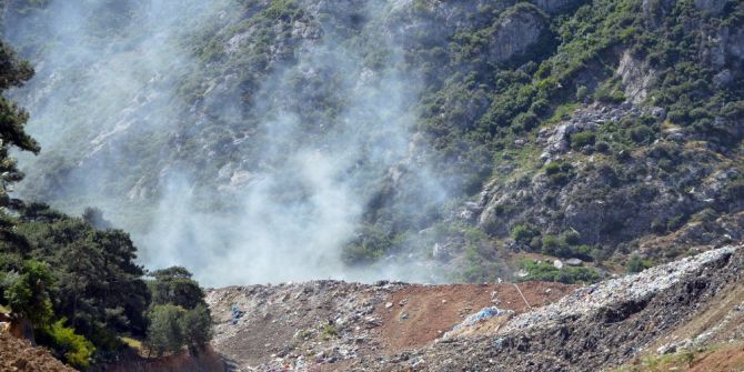 Manisa Çöplüğündeki Yangın