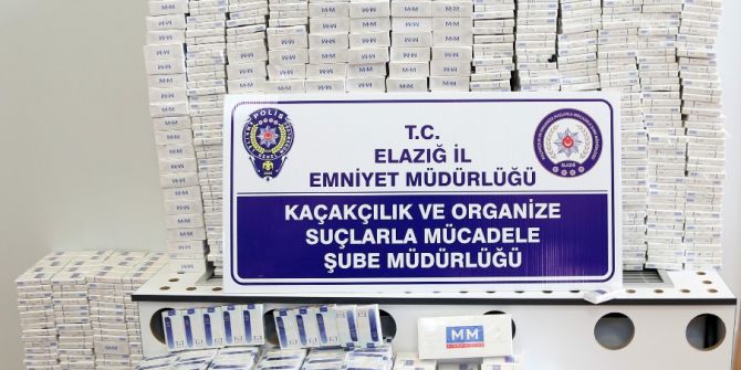 Elazığ’da 5 Bin 400 Paket Kaçak Sigara Ele Geçirildi