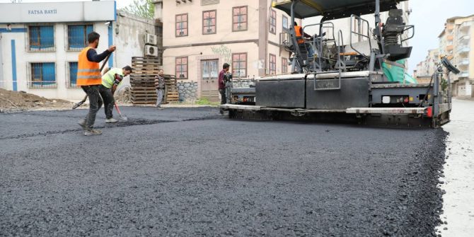 Fatsa’da Sıcak Asfalt Çalışmaları
