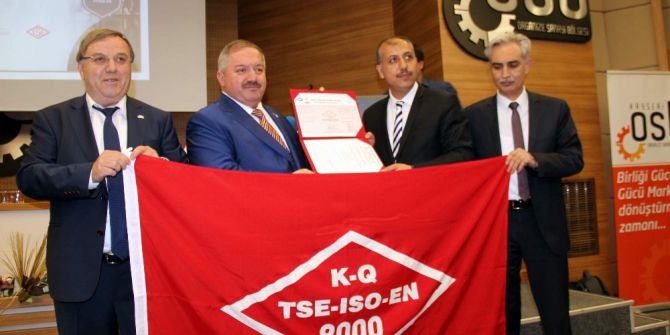 Kayseri Osb Sistem Belgelerini Almaya Hak Kazandı