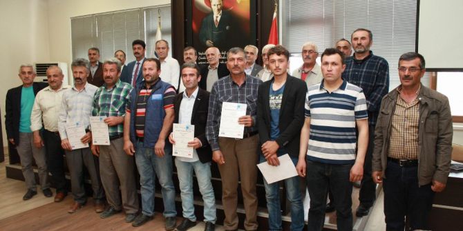 Tokatlı İnşaat Ustalarına Sertifikaları Verildi