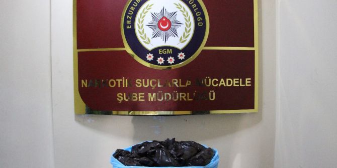 Erzurum’da 12 Kilogram Afyon Sakızı Ele Geçirildi