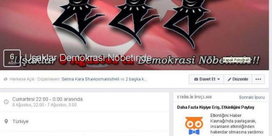 Karadeniz Uşakları 6 Ağustos’ta Demokrasi Nöbetinde