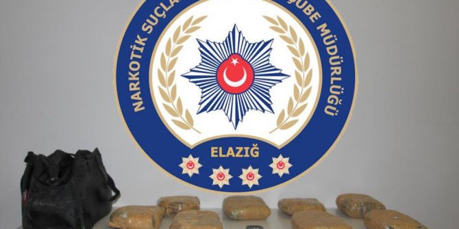 Elazığ’da 8 Kilo Toz Esrar Ele Geçirildi