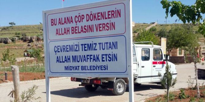 Belediyeden ’Dualı Ve Beddualı’ Tabela