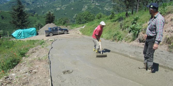 Fatsa’da Beton Yol Çalışması