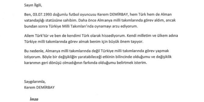 Kerem Demiray, Önce “Türkiye” Sonra “Almanya” Dedi