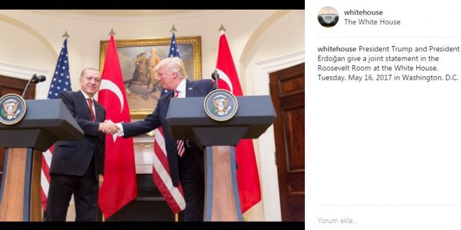 Beyaz Saray’dan Erdoğan-trump Fotoğrafı