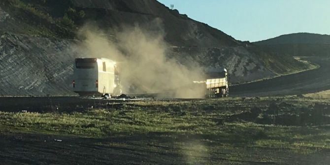 Elazığ’daki Otobüs Kazasını Anlatan Fotoğraf