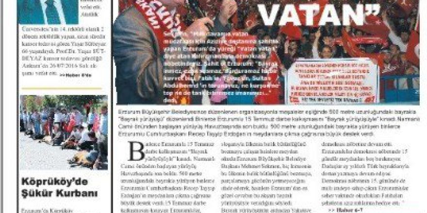 Erzurum’un Yeni Siyasi Haber Gazetesi Erzurum Vakit Yayın Hayatına Başladı