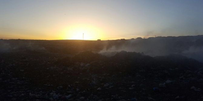 Nusaybin’de Çöp Depolama Sahasında Yangın Çıktı