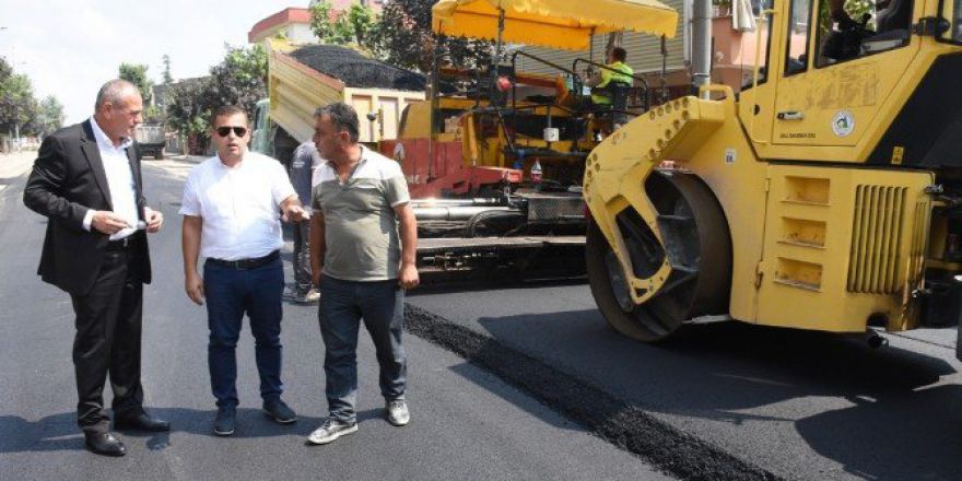 Düzce’de Bazalt Asfalt Seriliyor