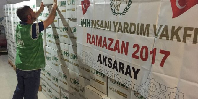 Aksaray İhh Ramazan İçin Kumanya Dağıtımına Başladı