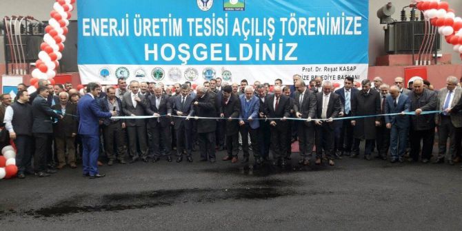 Rize’de İçme Suyu Arıtma Tesisinde Kurulan "Enerji Santrali" Törenle Açıldı