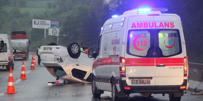 Bolu Tem’de Kaza: 5 Yaralı